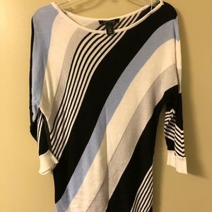 Diagonal stripe sweater